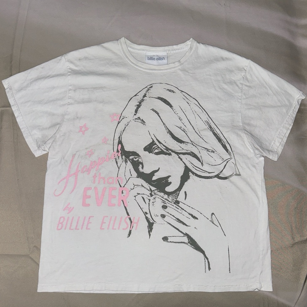 Rare Billie Eilish 2022 Official Tour Concert Band Grunge T-Shirt XL
